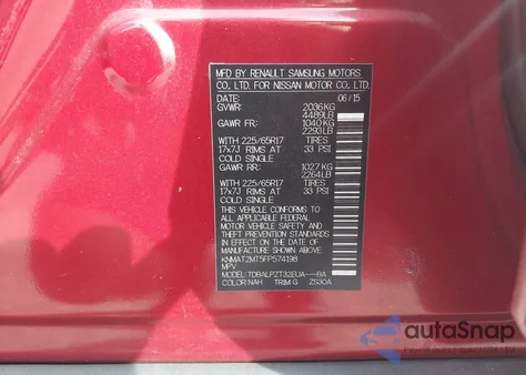 2015 Nissan Rogue S from USA, damaged, VIN KNMAT2MT5FP574198